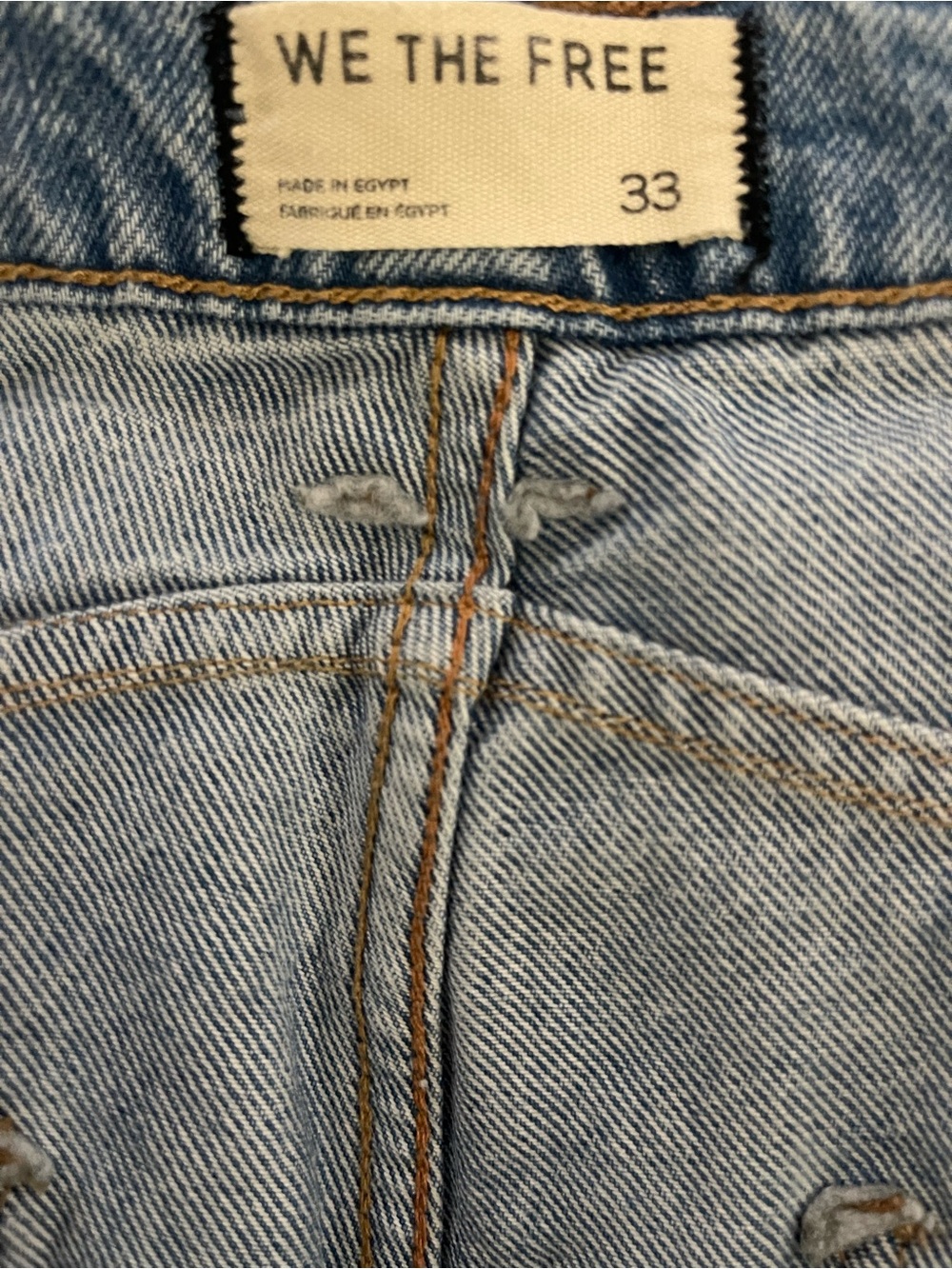 NWOT We The Free Good Luck Mid Rise Barrel Jeans Ultra Light Beam Size 33 $98 - Picture 5 of 7